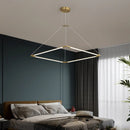 Axyaa Double Row Chandelier: Modern Long Tube Design for Office, Meeting Room, Bar
