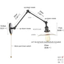 Axyaa Glass Plug-In LED Wall Lights Fixtures for Home Decor & Bedroom