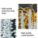 Axyaa French Strip Crystal LED Ceiling Chandelier in Gold