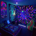 Axyaa Starry Space Tapestry Wall Hanging with Trees and Stars Design