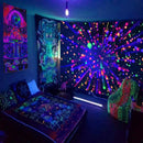 Axyaa Starry Space Tapestry Wall Hanging with Trees and Stars Design