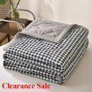 Axyaa Striped Checkered Thin Summer Blanket | Skin-Friendly & Cool Blanket