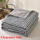 Axyaa Striped Checkered Summer Cool Blanket - Skin-Friendly & Breathable