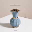 Axyaa Blue and White Porcelain Vase: European Style Home Decor, High-End Floral Arrangement