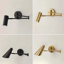 Axyaa Long Arm Wall Lamp in Black Gold - Ideal for Bedroom, Study, Living Room
