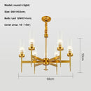 Axyaa Gold Metal Glass Pendant Light with LED, Chain Hanging Lamp for Modern Living Room