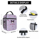 Axyaa Kuromi Insulated Lunch Bag: Cute Portable Thermal Cooler for Picnic and Food
