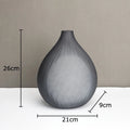 Grey Glass Vase with Artificial Flowers by Axyaa for Elegant Home Decor