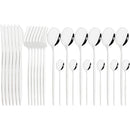 Axyaa 24pcs Stainless Steel Cutlery Set Fork Teaspoon Knife Silverware Flatware