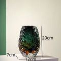Axyaa Glass Vase Decorative Desktop Art Flower Hydroponic Crafts Ornament