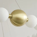 Axyaa Modern Glass Ball LED Ceiling Chandelier - Round Shaped Minimalist Pendant Light