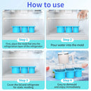 Axyaa Silicone Ice Cube Mold with Lid, Non-Stick and Easy Demoulding for Soft Ice Cubes