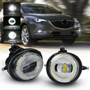 Axyaa Car Fog Lamps LED Angel Eyes Halogen Headlight for Mazda Models 2004-2017