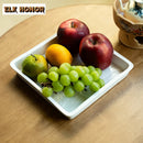 Axyaa Bamboo Relief Tea Tray - Elegant Dessert & Fruit Plate