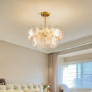 Axyaa Crystal Chandelier: Minimalist Living Room, Bedroom, and Restaurant Lighting