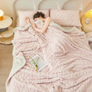 Axyaa Lamb Wool Throw Blanket Double Sided Queen Duvet Cover Bedspread