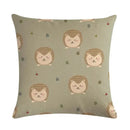 Nordic Cartoon Animal Print Linen Pillowcase for Axyaa Brand
