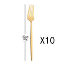 Axyaa Gold Flatware Set - 10Pcs Stainless Steel Dinnerware Cutlery Silverware