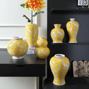 Axyaa Blue White Porcelain Ceramic Vase Chinese Retro Decor Flower Home Accessory