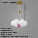 Axyaa Moon LED Bubble Chandelier: Modern 3D Printed Lighting for Living Room & Restaurant