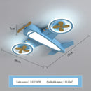 Axyaa Blue Airplane LED Ceiling Light - Modern Nordic Kids Room Decor