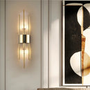 Axyaa Nordic Crystal LED Wall Lamp - Stainless Steel Decor for Home, Study, Bedroom