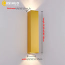 Axyaa Gold LED Outdoor Wall Lamp, Waterproof Sconce Luminaire for Garden Decor