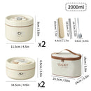Axyaa Stainless Steel Thermal Lunch Box Set for Kids, Leak-proof Bento Container