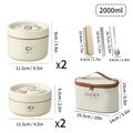 Axyaa Insulated Stainless Steel Bento Lunch Box with Tableware, Microwave Safe