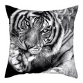 Axyaa Tiger Lion Pillow Case for Home Sofa Decor - Animal Throw Cover