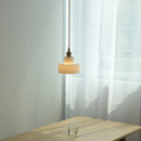 Modern Nordic Pendant Lights Lampu Gantung by Axyaa - Double Glass LED Chandelier for Home