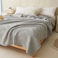 Axyaa Soft Cotton Throw Blanket, Hollow Comfort Towel Quilt, Breathable Summer Bed Cover