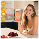 Axyaa Double-Layer Snowball Tumbler with Lid, Straw, and Pre-Drilled Hole