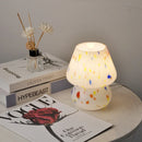 Axya Nordic Mushroom Table Lamps: Stained Glass Bedroom Decor