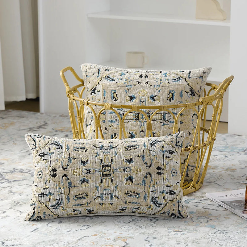 Luxury Chenille Cushion Cover Set for Stylish Living Room Decor by Axyaa