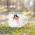 Enamel Mug Custom Name Tea Coffee Wine Mugs for Maid of Honor by Axyaa
