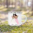 Enamel Mug Custom Name Tea Coffee Wine Mugs for Maid of Honor by Axyaa