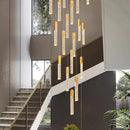 Axyaa Crystal Chandeliers & Indoor Lighting Fixtures: Modern Villa & Living Room Staircase Chandeliers