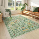 Floral Print Luxury Living Room Rug by Axyaa
