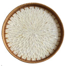 Axyaa Rattan Tray Storage Baskets - Korean Style Shell Decor Crafts for Home