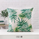 Axyaa Cactus Linen Cushion Cover 45x45cm for Home Decor - Green Plant Pillow Cover