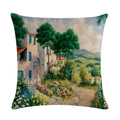 Axyaa Flower Pattern Cushion Cover Cotton Linen Throw Pillow Case for Home Sofa Decor