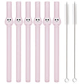 Axyaa Glass Boba Straws - Set of 12 Wide Clear Reusable Smoothie Straws