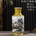 Axyaa Modern Chinese Jingdezhen Ceramic Powder Color Vase Arrow Tube
