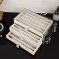 Axyaa Stackable Velvet Jewelry Organizer Display Tray for Earrings, Necklaces, Bracelets