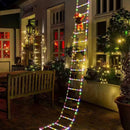 Axyaa Santa Claus Climbing Ladder USB String Lights - Christmas Tree Decoration