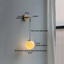 Axyaa Ceramic Vintage LED Wall Light Round Lampshade Design Pull Chain