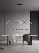 Axyaa Geometric LED Pendant Lights for Modern Dining Room & Kitchen Chandelier