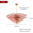 Axyaa Retro Green Glass Chandelier for Home Decoration