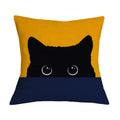 Black Cat Printed Cushion Cover for Home Sofa Car Decor - Axyaa Brand
